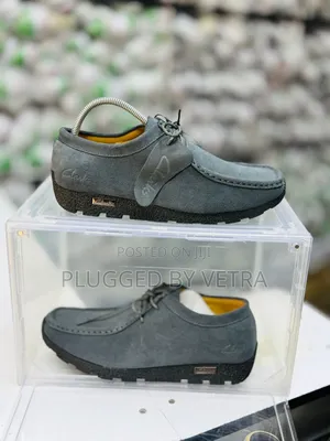 Clarks Wallabees in "Grey Black Sole Colourway"