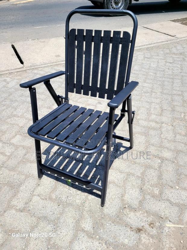 Black Plastic Foldable Chair - main view