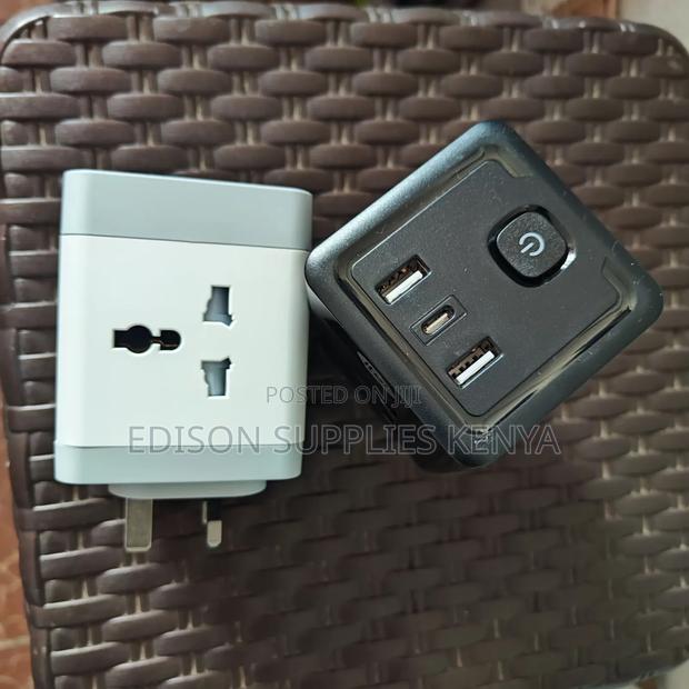 Multiplug Adapter Socket Universal Travel Adapter Extension Plug Usb - thumbnail 2