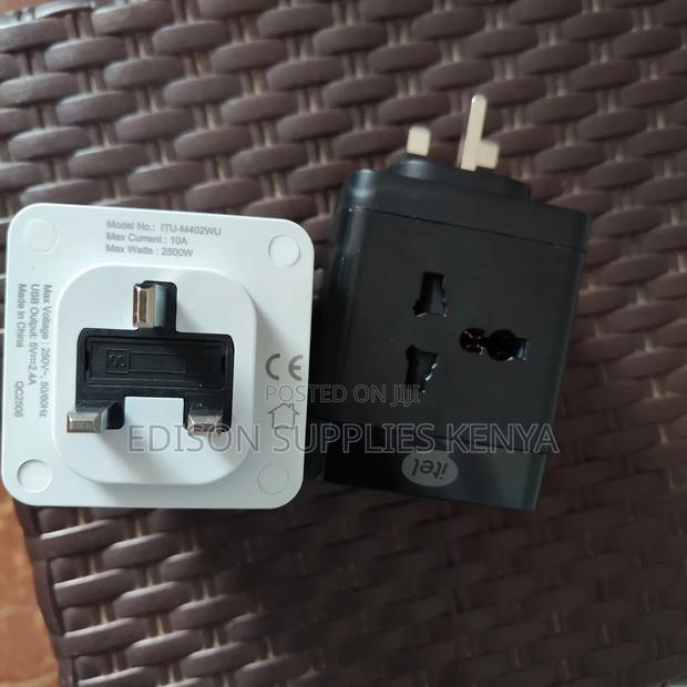Multiplug Adapter Socket Universal Travel Adapter Extension Plug Usb - thumbnail 3
