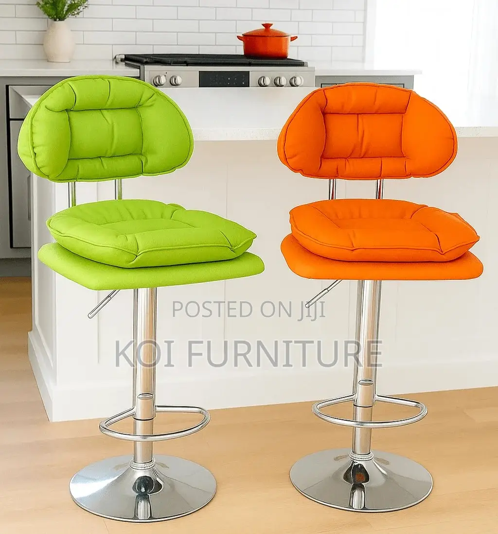 Barstools; Blarrae Leather Adjustable Barstools