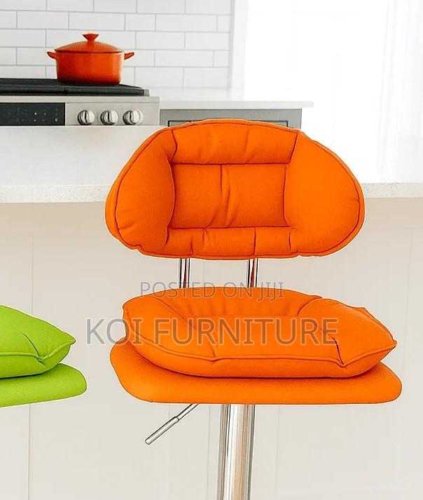Barstools; Blarrae Leather Adjustable Barstools - thumbnail 2