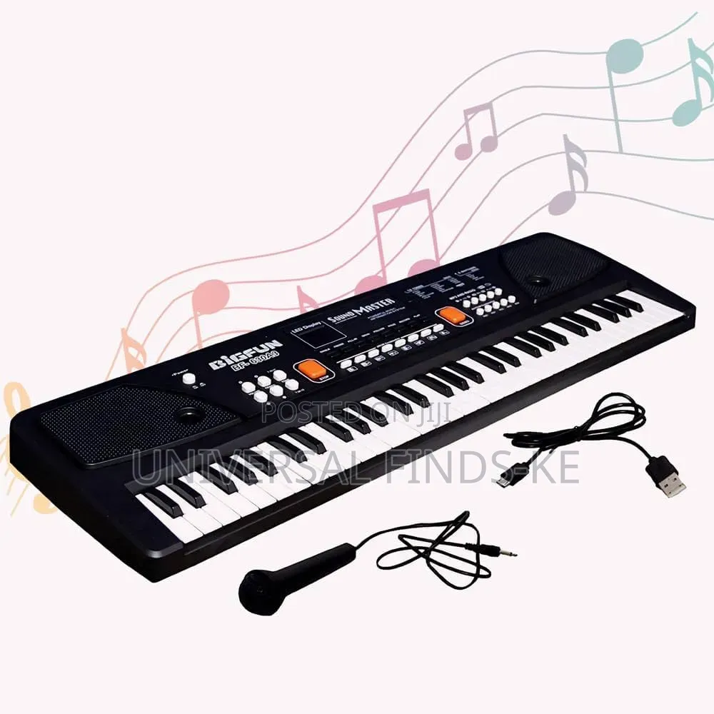 61-Key Piano Keyboard With Microphone Recording Function