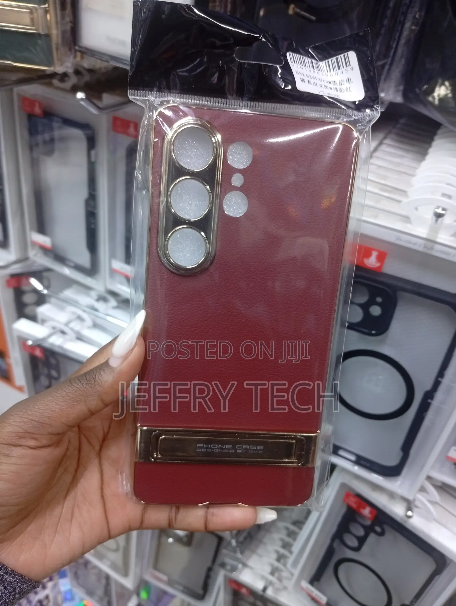 Luxury Leather Phone Case With a Built-in Metal Kickstand