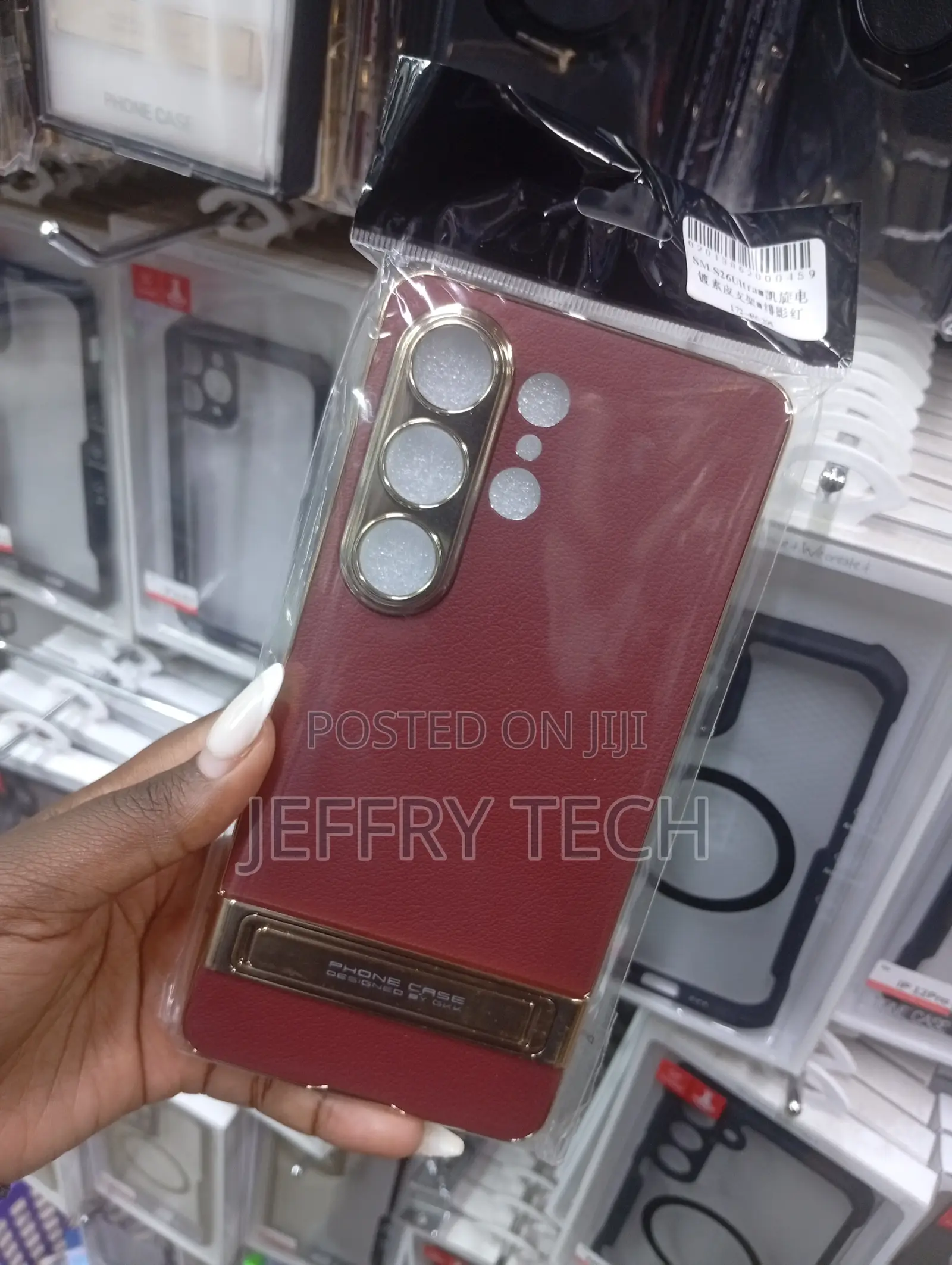 Luxury Leather Phone Case With a Built-in Metal Kickstand
