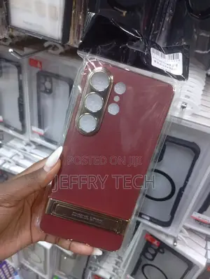 Luxury Leather Phone Case With a Built-in Metal Kickstand