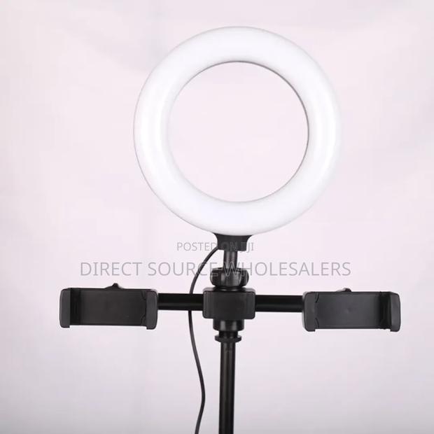 2 Phone Holder Ring Light With Table Stand – Adjustable Led Fill Light