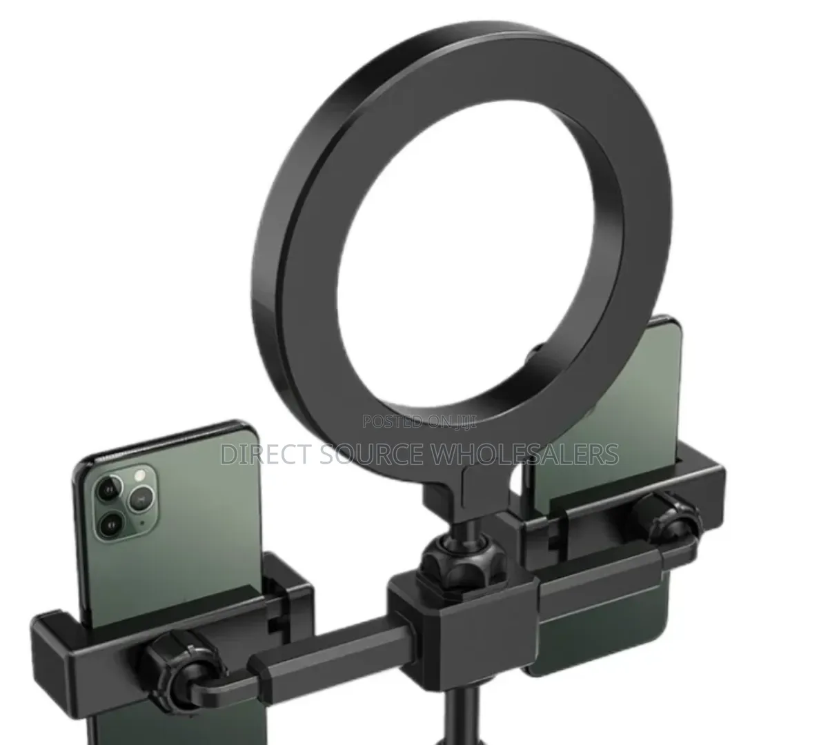 2 Phone Holder Ring Light With Table Stand – Adjustable Led Fill Light