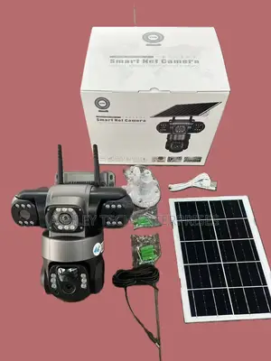 Triple-Lens Solar PTZ Camera – 360° Smart Security (Wireless)