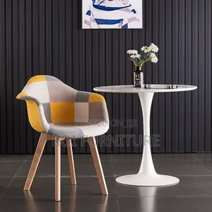 Coffee Table; Maedivie Round Marble Coffee Table