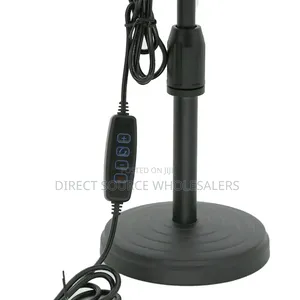Ring Light With Dual Phone Holders Table Stand.