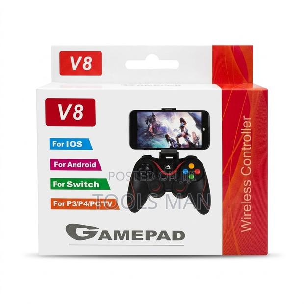 V8 Wireless Bluetooth Gamepad for Android, Ios, Pc, Ps3, Ps4 Switch