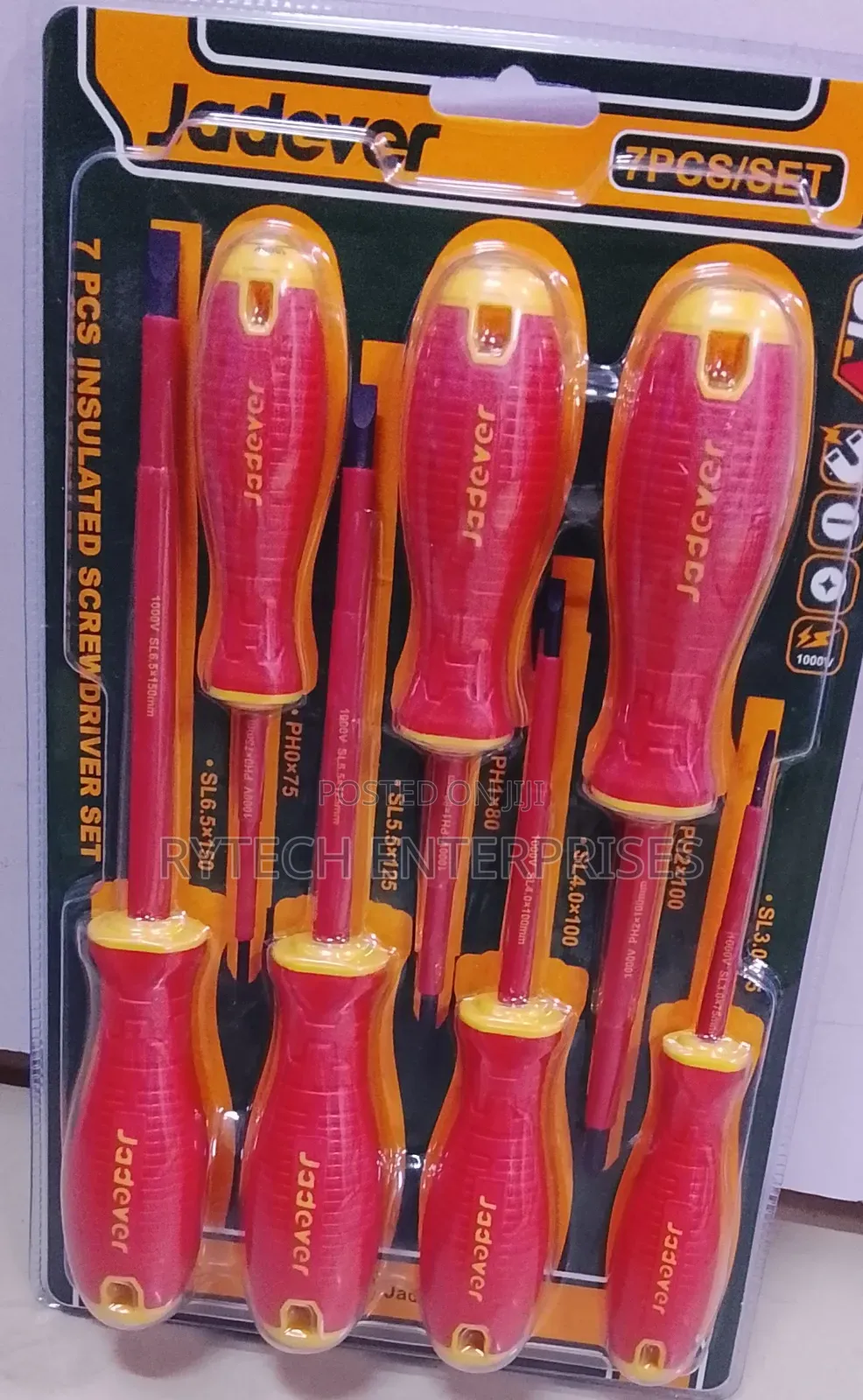 Jadever 7pcs Insulated Screw Drivers
