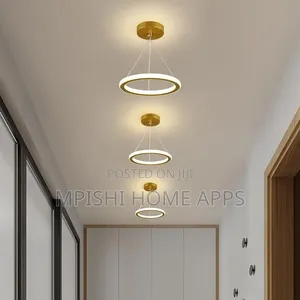 Circular Gold Pendant Light