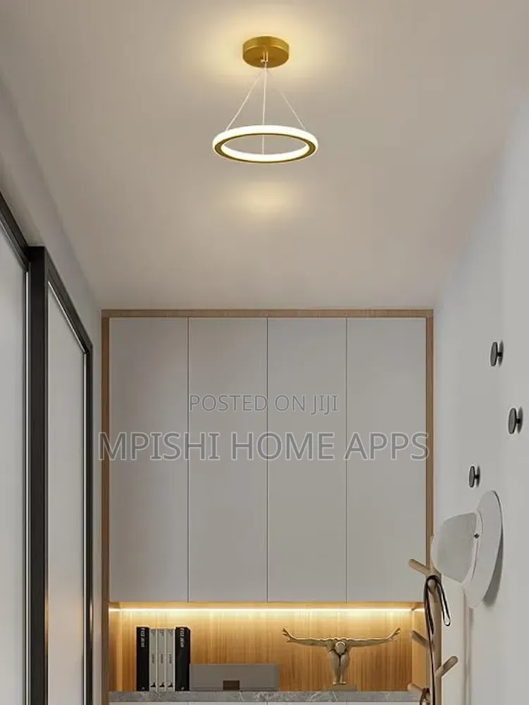 Circular Gold Pendant Light