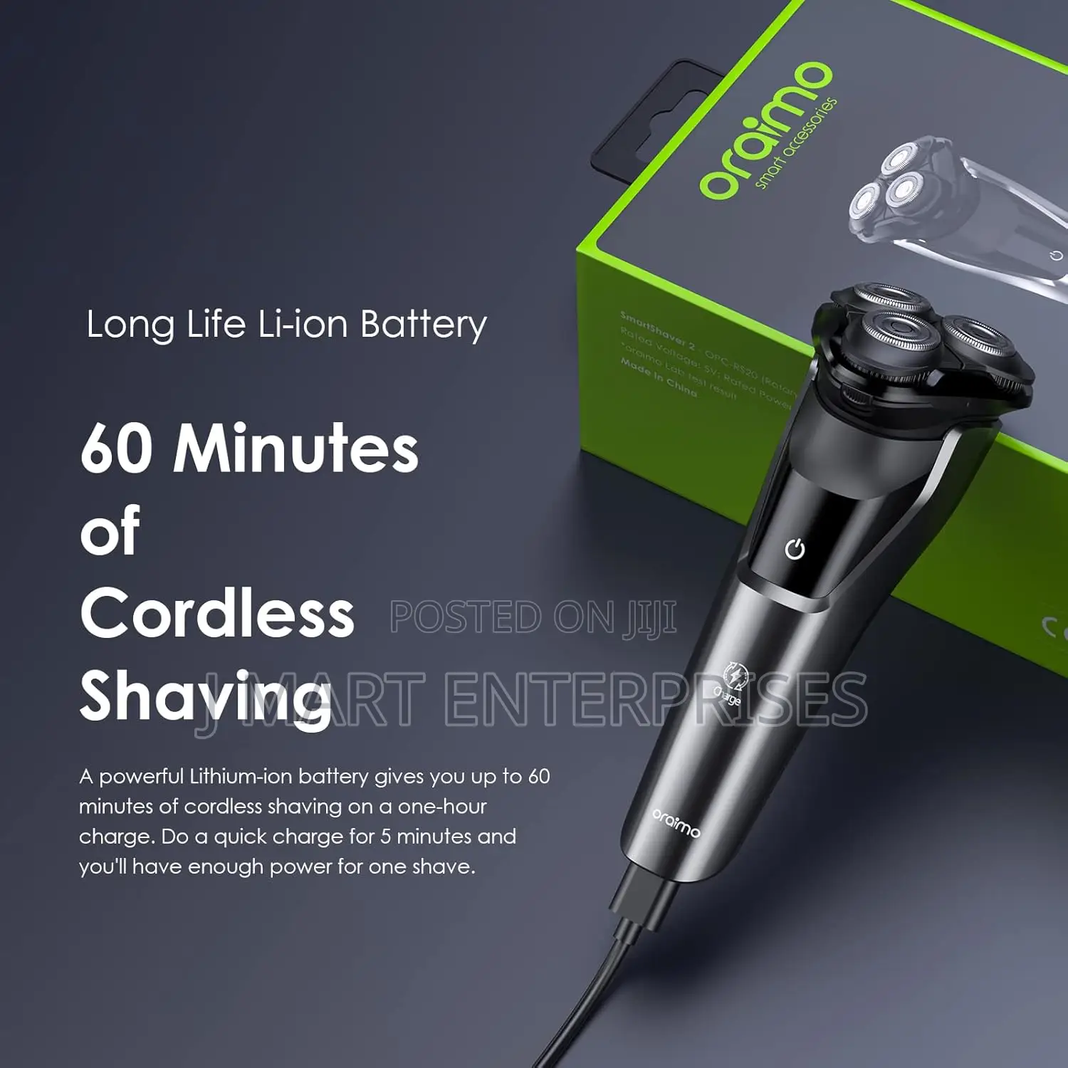 Oraimo Beard and Body Shaver | Smooth Shave With Dual Floating Blades