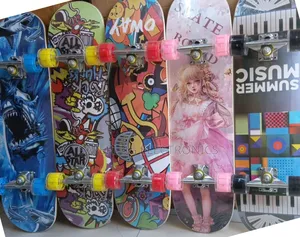 Skateboard With Grip Tape Graffiti Design