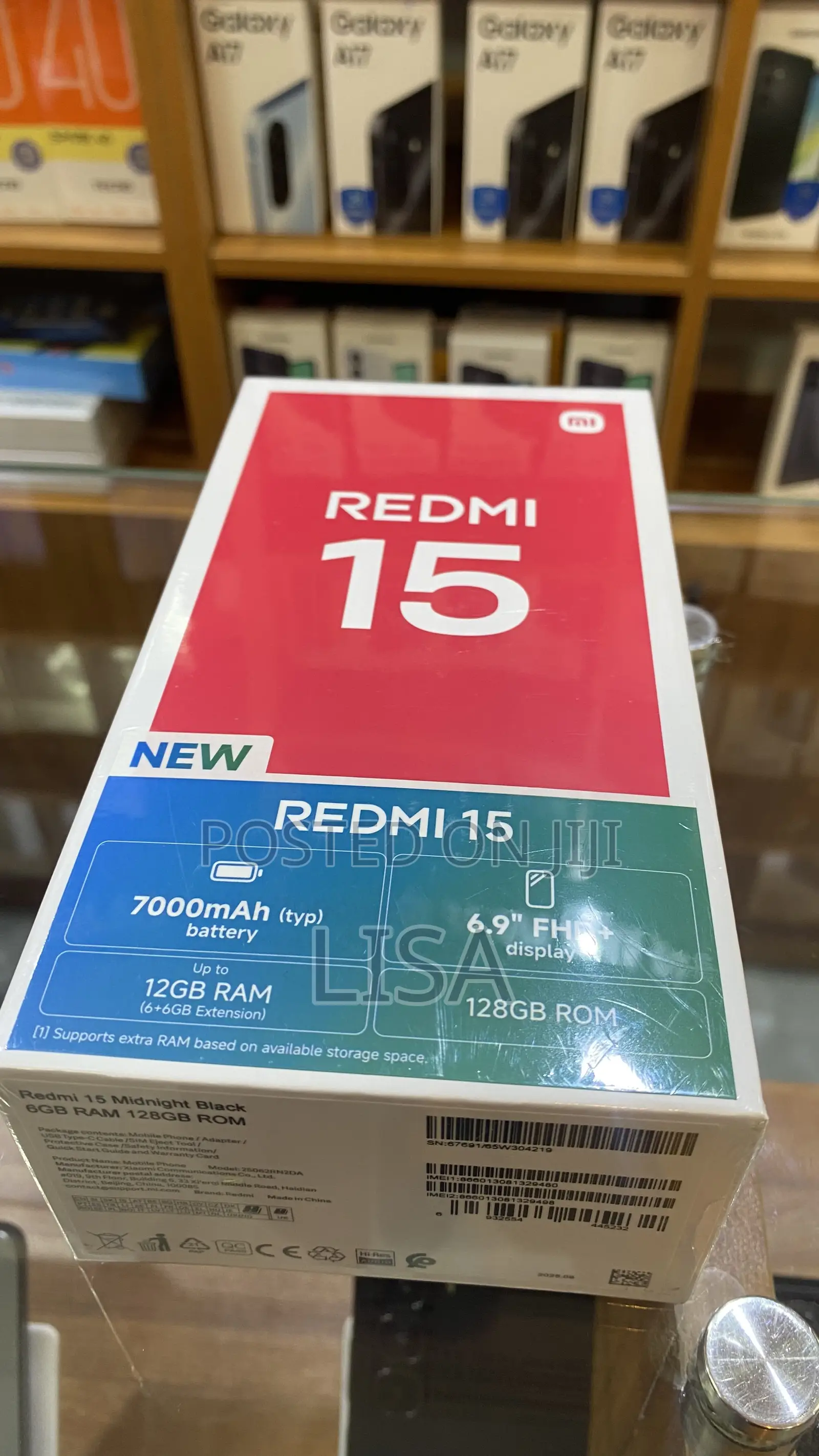 New Xiaomi Redmi 15 128 GB Black