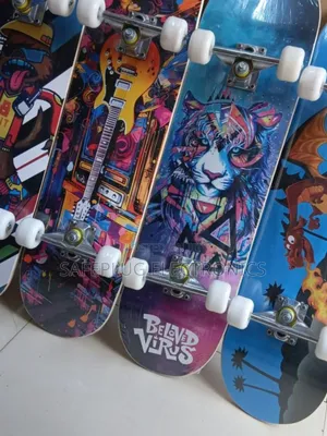 Long Skateboard – Anti-Slip Grip Graffiti Design