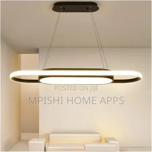 Led Elliptical Pendant Light Black