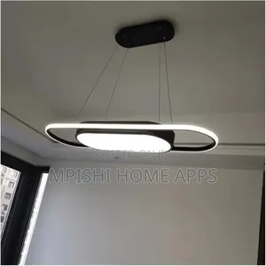 Led Elliptical Pendant Light Black
