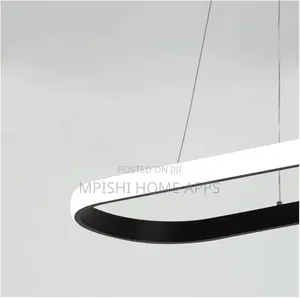 Led Elliptical Pendant Light Black