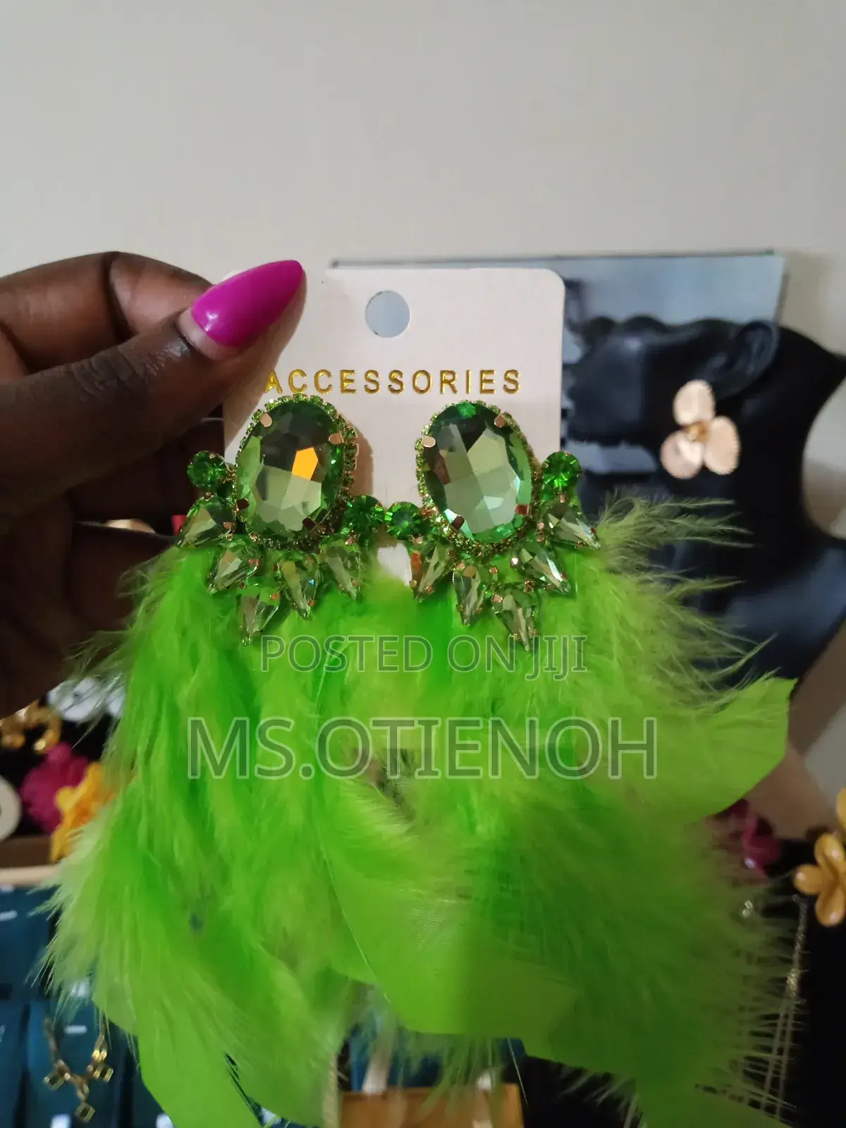 Fancy Floating Feathered Earrings