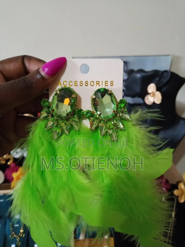 Fancy Floating Feathered Earrings