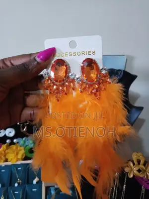 Fancy Floating Feathered Earrings