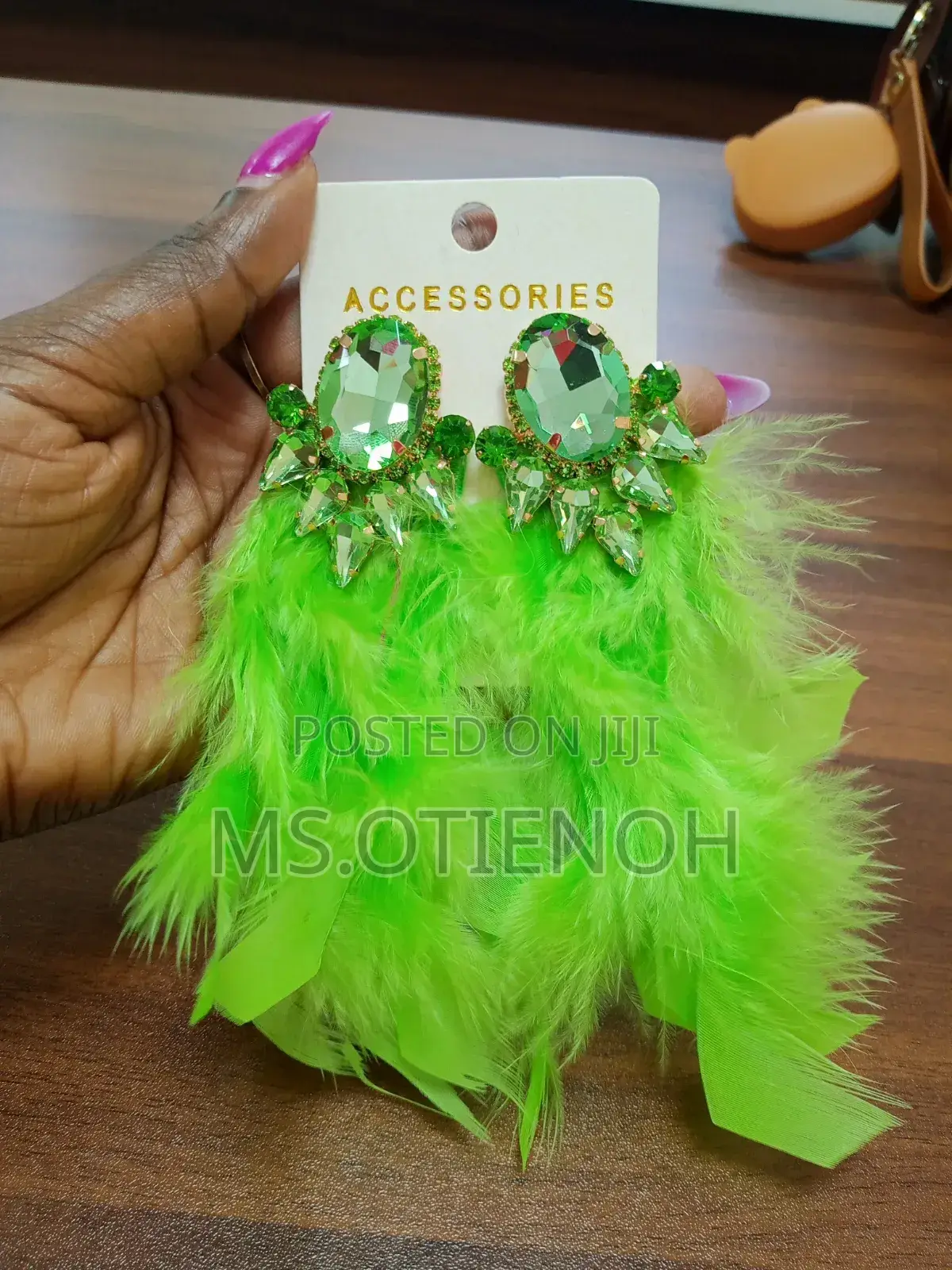 Fancy Floating Feathered Earrings