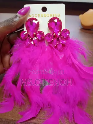 Fancy Floating Feathered Earrings