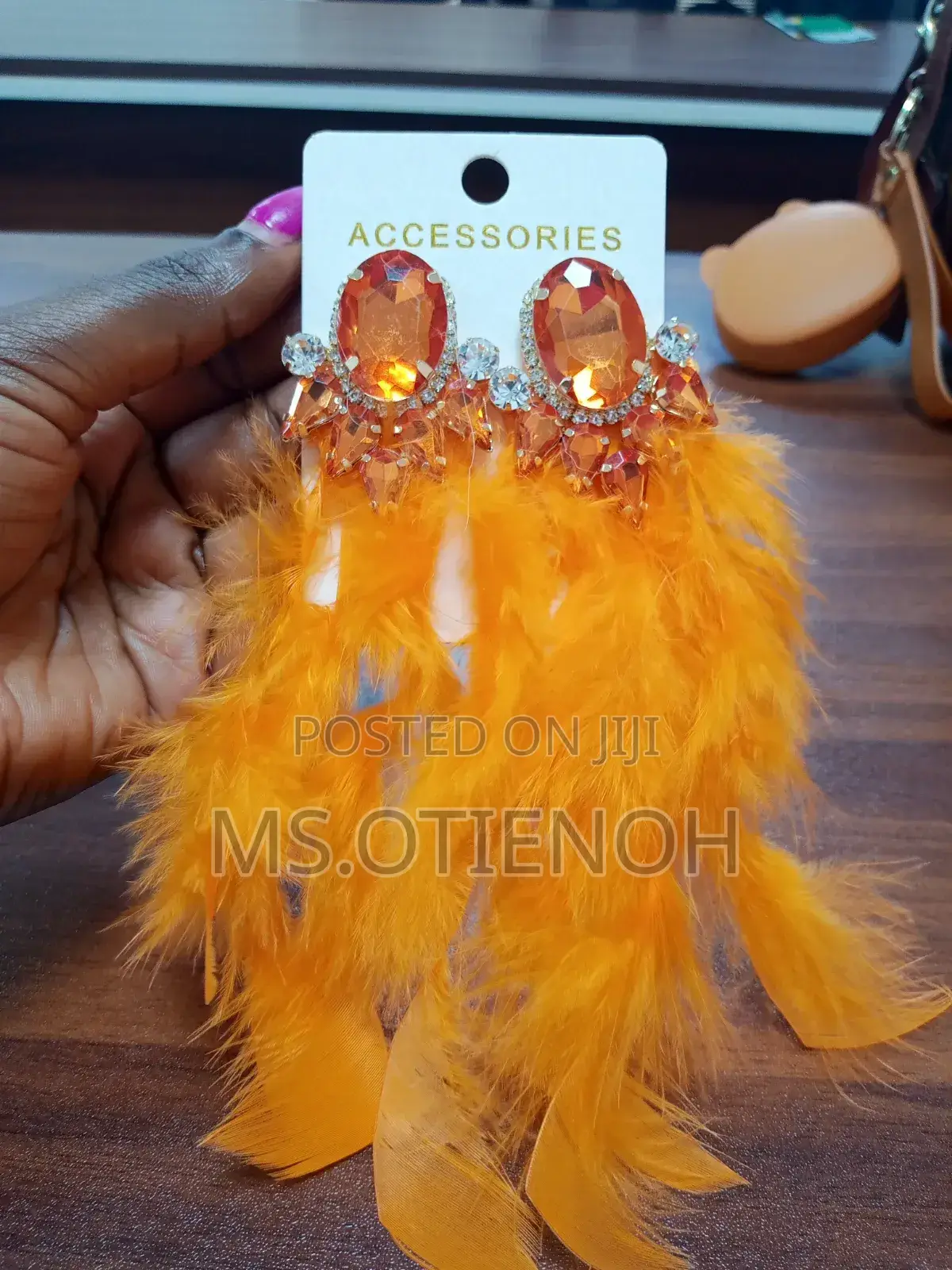 Fancy Floating Feathered Earrings
