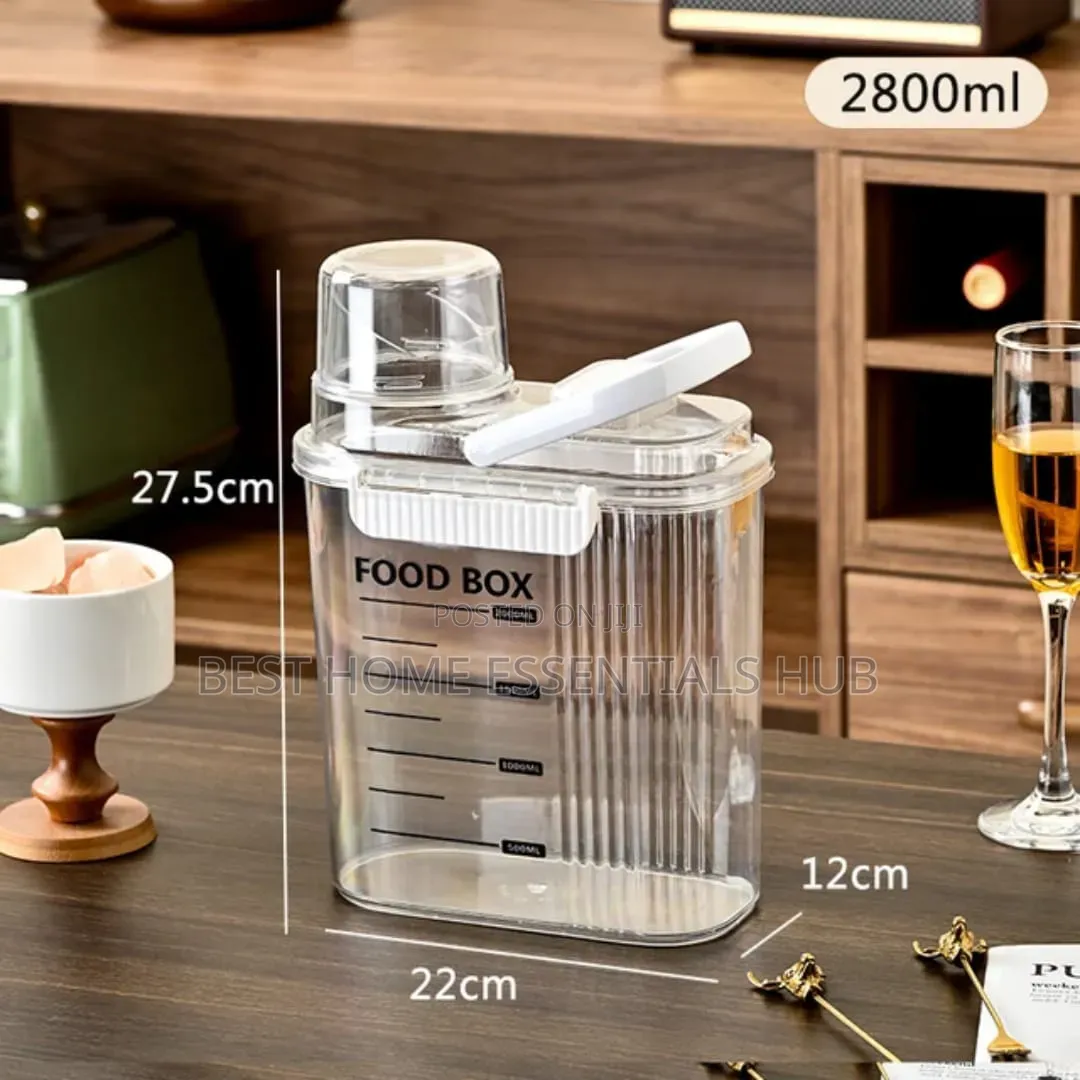 *Airtight Transparent Food Storage Container 2.8l