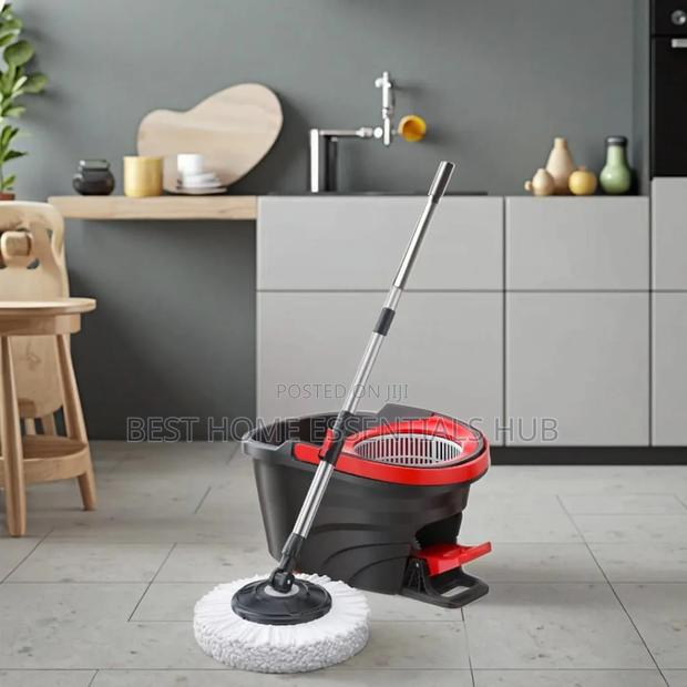 Heavy Duty Pedal Spin Mop Bucket Set - thumbnail 2