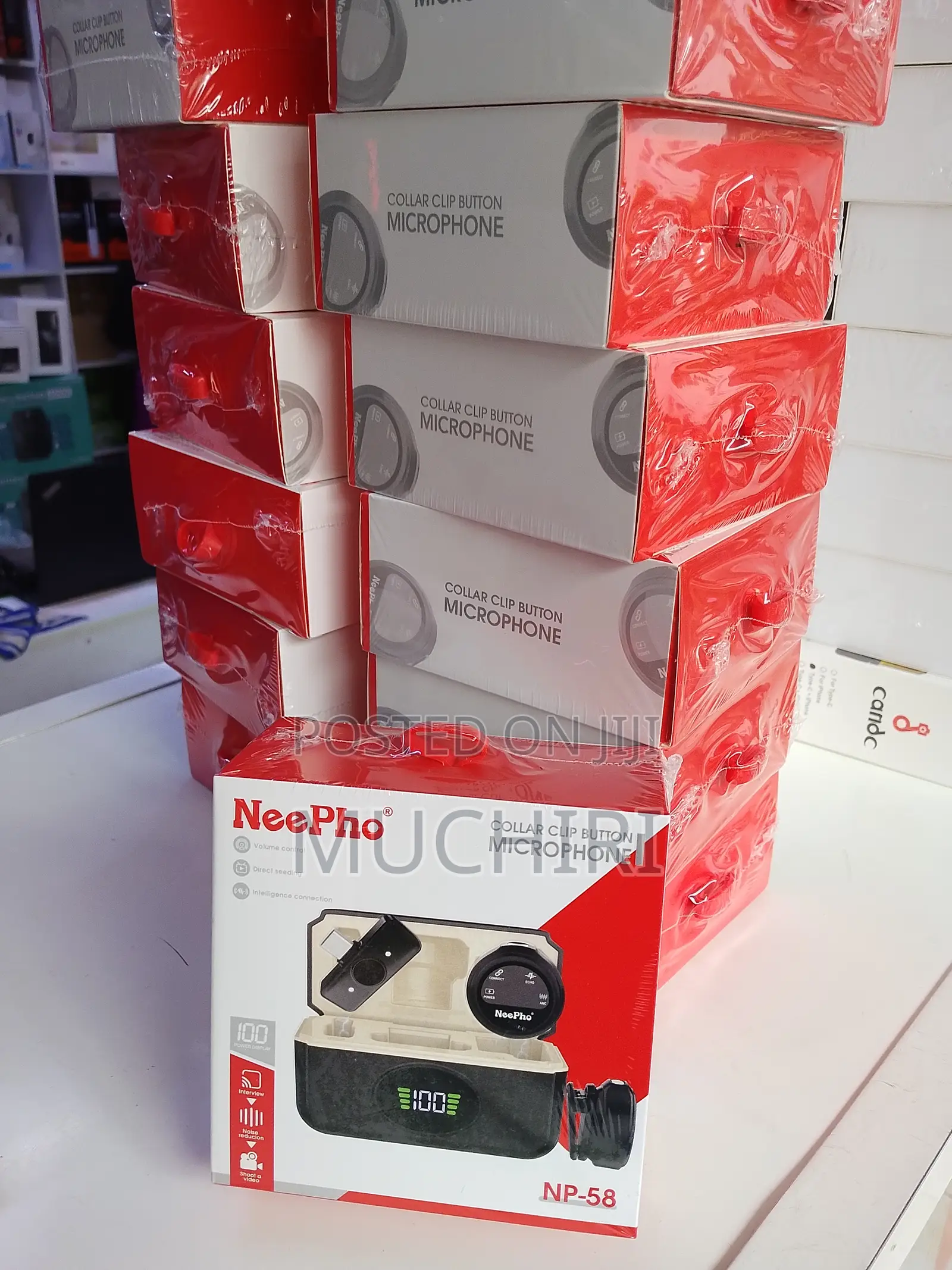 Wireless Neepho Np-58 Microphone Kit – Smart Charging Case Dual Mics