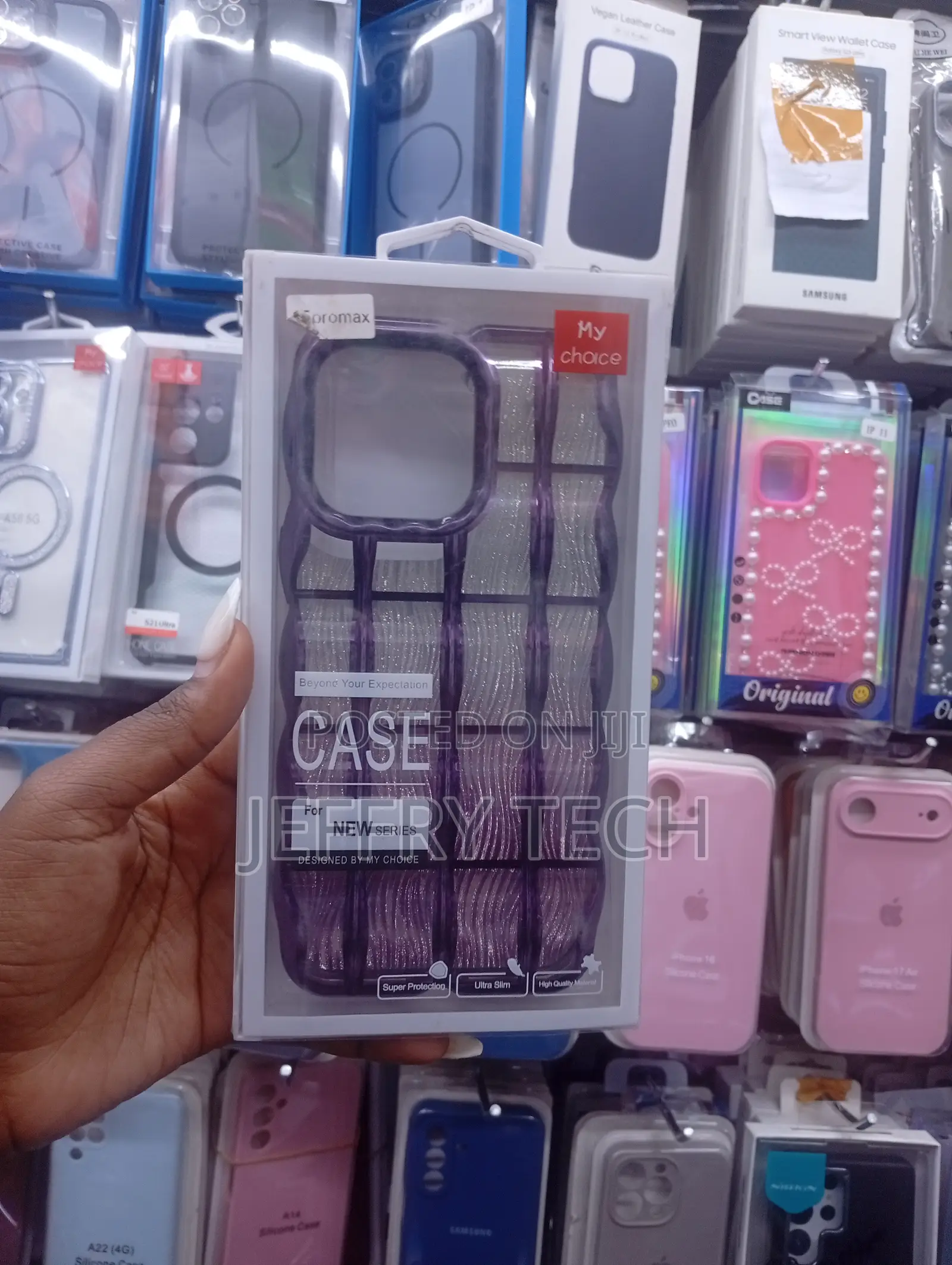 Purple Phone Case Features a Distinctive 3d Wave Lattice