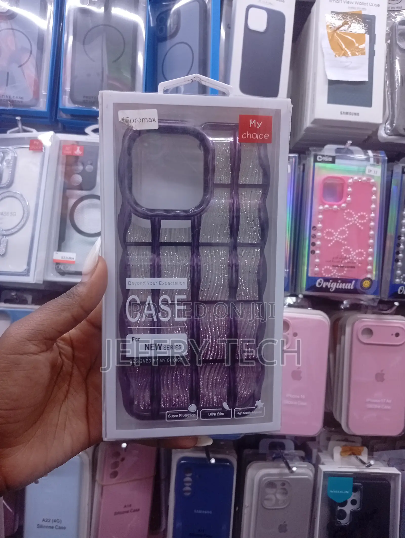 Purple Phone Case Features a Distinctive 3d Wave Lattice