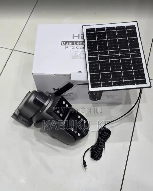 Ubox 6mp Wi-Fi Dual Lens Dual View Solar Battery Camera With Audio
