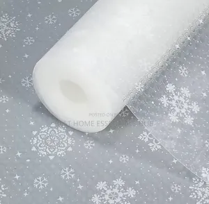 Snow Flakes Pattern Kitchen Drawer Liners 45x500cm
