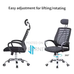 Office Chairs; Ergonomic Office Headrest Chair With Liftable Height