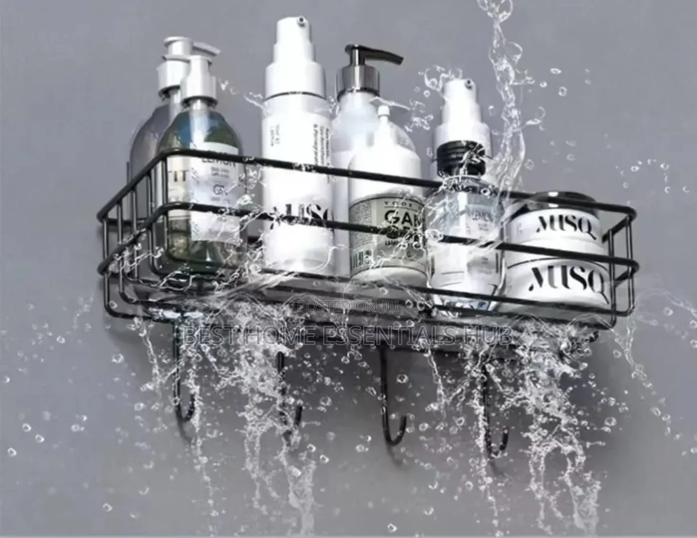 *Punch Free Bathroom Shelf Storage Rack /Organizer*