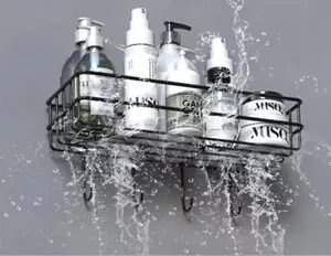 *Punch Free Bathroom Shelf Storage Rack /Organizer*