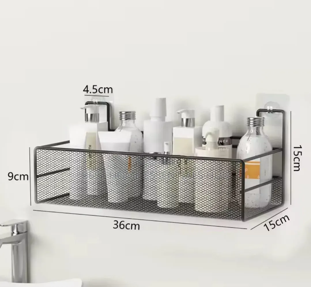 *Large Mesh Bathroom Rack With Self Adhesive Stickers