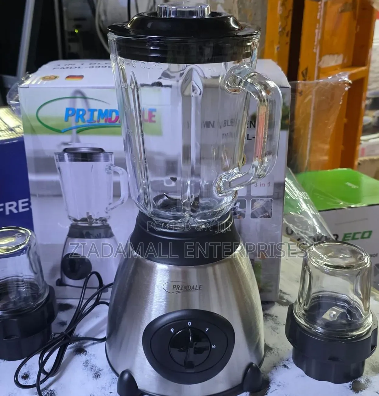 Blender, Primdale 3 in 1 Blender With Glass Jar