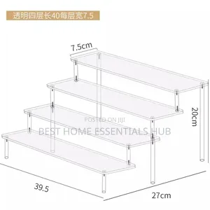 *Clear 4-Tier Acrylic Perfume Display Stand