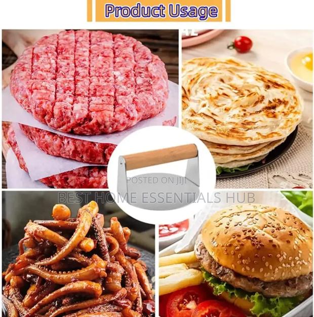 *Heavy Duty Round Stainless Steel Chapati Spinner\Burger Press - thumbnail 2