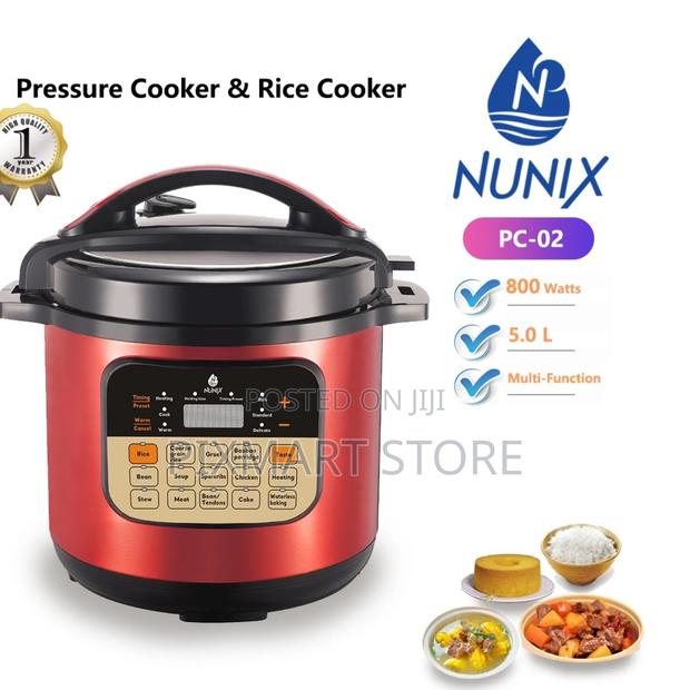 Nunix Pc-02 5l Electric Pressure Cooker – Fast Multi-Cooking