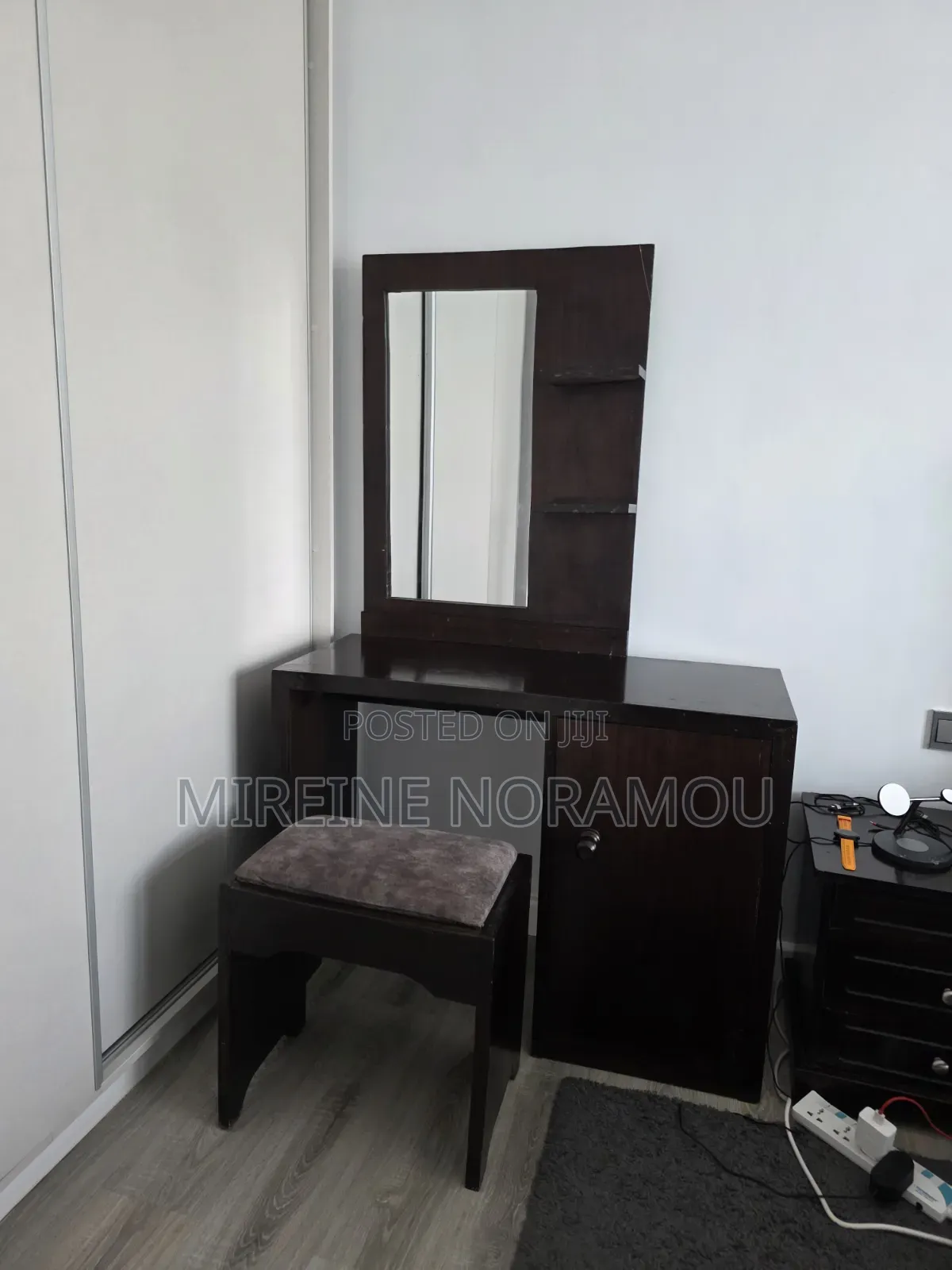 Dressing Mirror and Stool