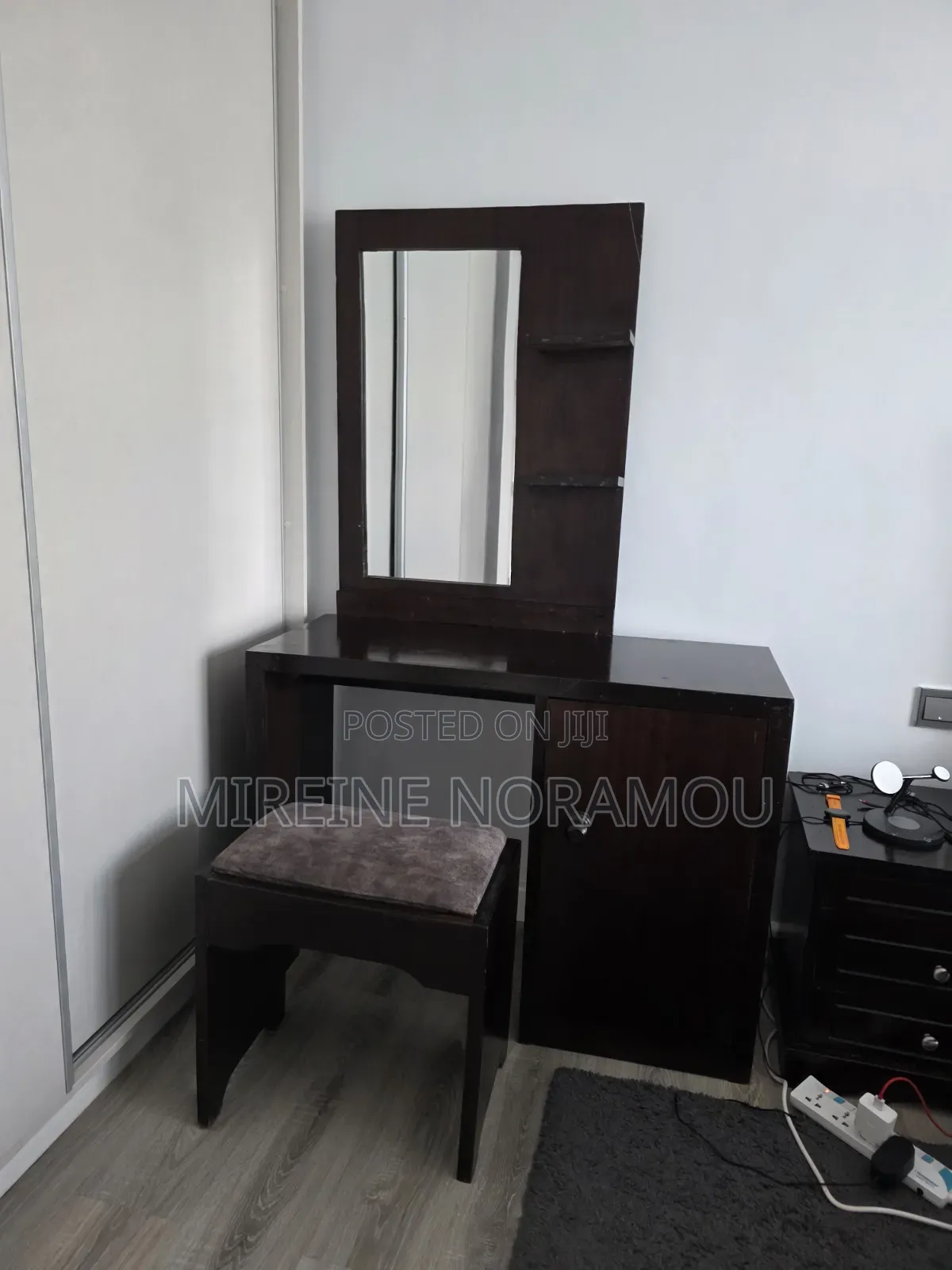 Dressing Mirror and Stool