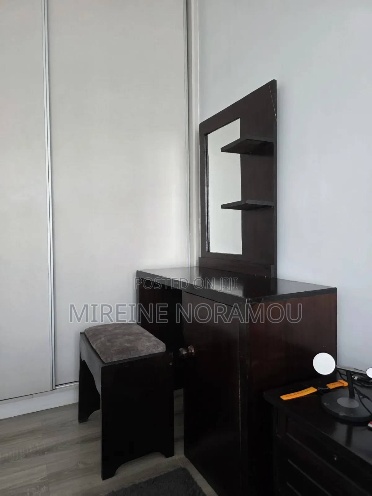 Dressing Mirror and Stool